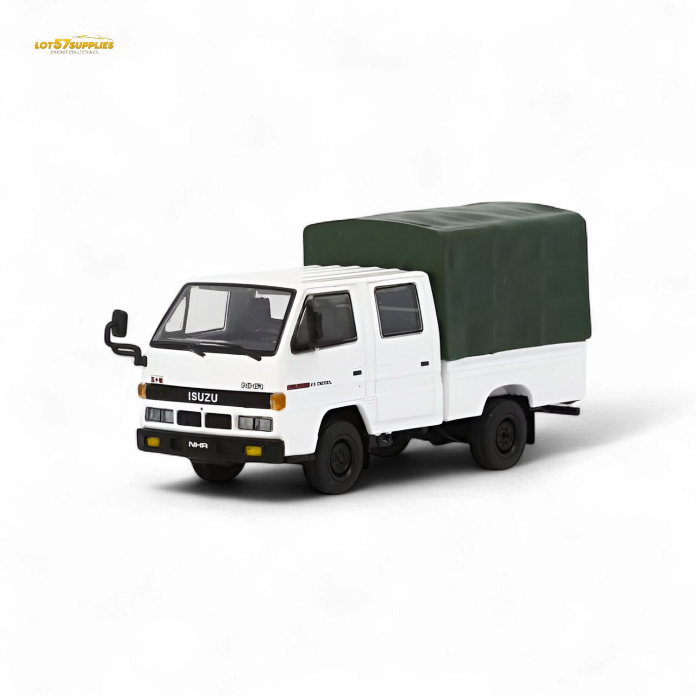 Model 1 Isuzu Covered Truck - White 1:64