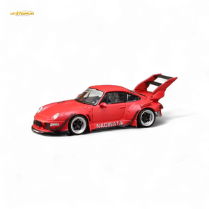 (Pre-Order) Street Weapon RWB 993 NAGINATA RED LIVERY - HIGHER TAIL SINGLE EXHAUST - 1:64