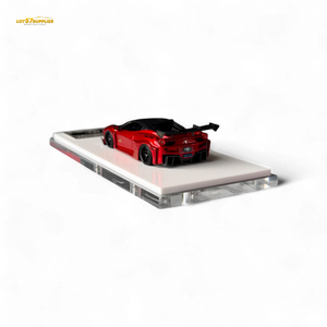 Flame Supercar LB458GT LB Wide-Body - Metallic Red 1:64 Resin