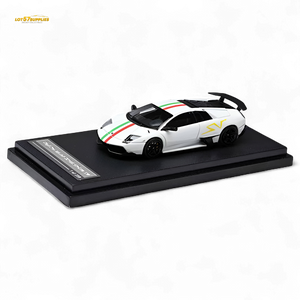 (Pre-Order) High Rev Model Lamborghini Murcielago LP670-4 SV - White Italian Stripes 1:64