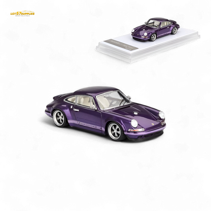 Purple model car on a white background