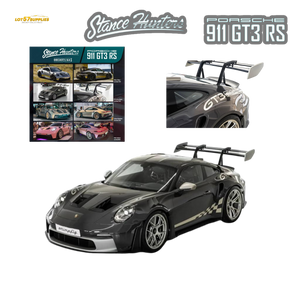 (Pre-Order) Stance Hunters Porsche 911 GT3 RS (992) - PTS Grey Black 1:64