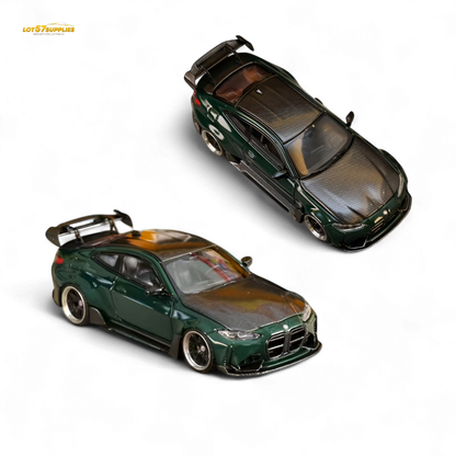 (Pre-Order) Street Weapon BMW G82 M4 Wide-Body Modified - Cangling Green Carbon Cover Special Edition 1:64