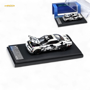 (Pre-Order) Stance Hunters Dodge Challenger SRT Hellcat M90 Arctic Camo White Blue - White Blue 1:64