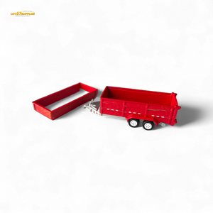 GL Diecast Dump Trailer – Double Axle, Red Tilting Bed & Removable Frame 1:64 Scale