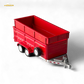 GL Diecast Dump Trailer – Double Axle, Red Tilting Bed & Removable Frame 1:64 Scale