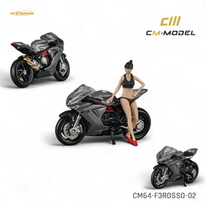 (Pre-Order) CM Model MV Agusta F3 Rosso - Metallic Gray 1:64