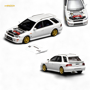 (Pre-Order) Motorhelix Subaru Impreza Wagon WRX STi Version VI - Pure White 1:64