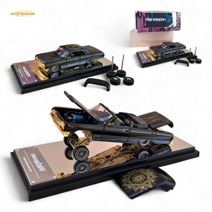 (Pre-Order) Fine Works64 Impala Lowrider - Black Gold Livery Ordinary 1:64