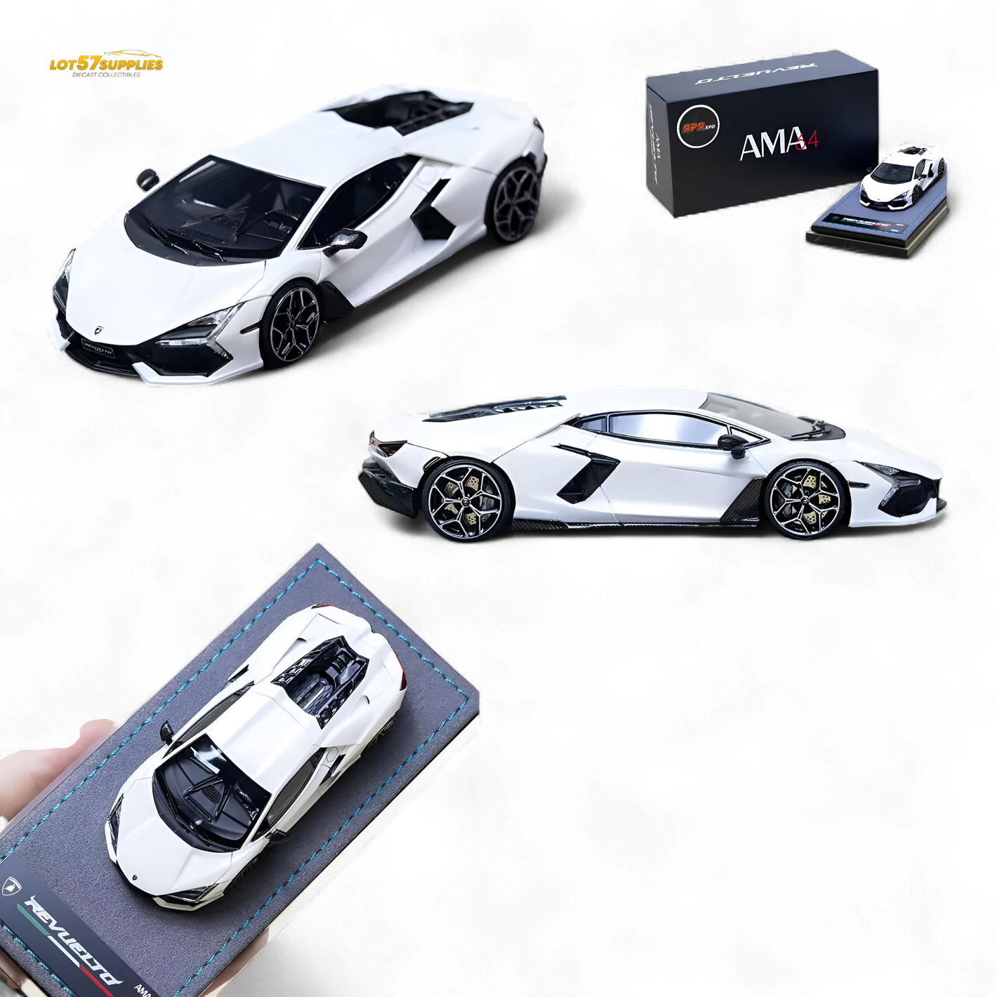 (Pre-Order) Ama64 Revuelto LB744 - White 2025 Foshan Exhibition 1:64