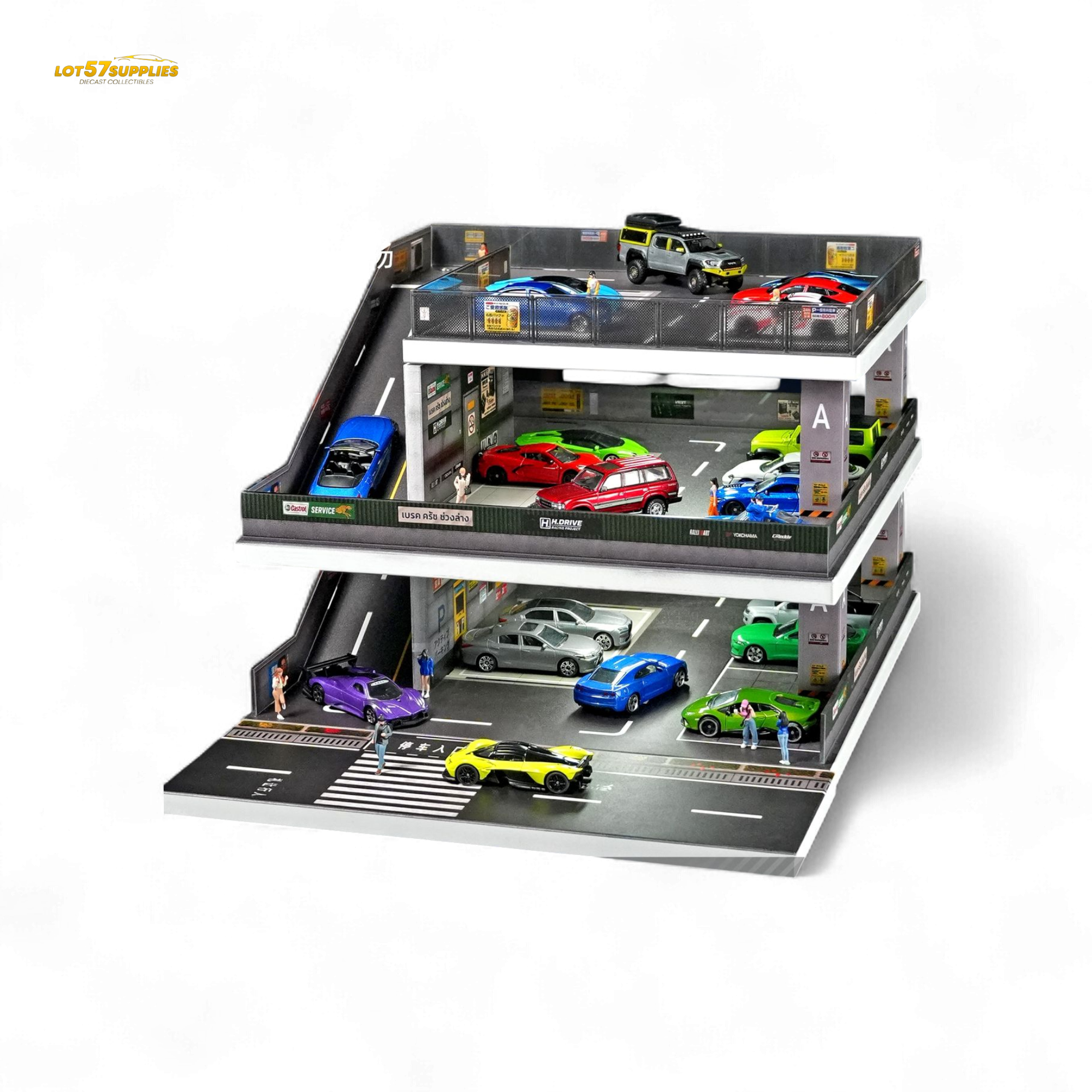 Shou Cang Jia Japanese Ramp Parking Lot 1:64 Diecast | LOT57 Supplies Shou Cang Jia Japanese Ramp Parking Lot 1:64 Diecast | LOT57 Supplies