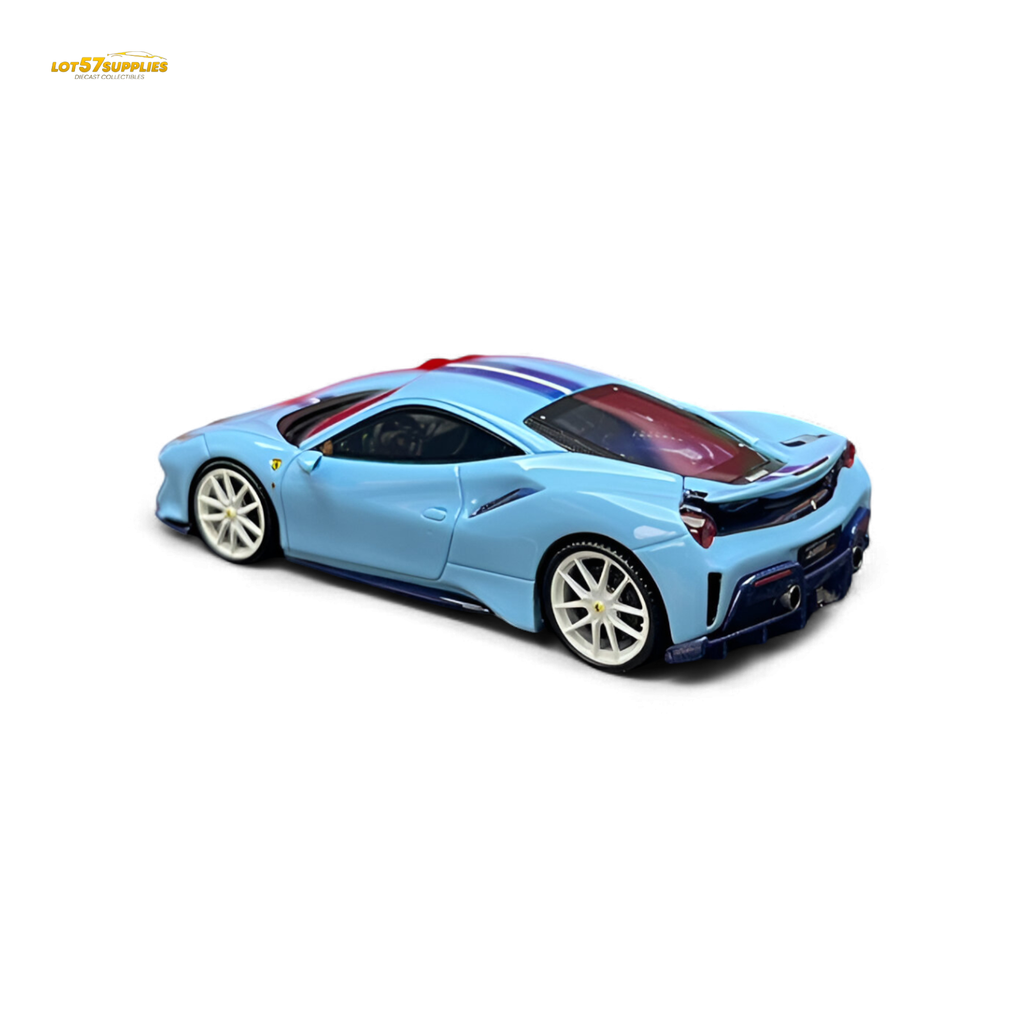 Rotating Wheel Ferrari 488 Pista 1:64 Diecast | LOT57 Supplies Rotating Wheel Ferrari 488 Pista 1:64 Diecast | LOT57 Supplies