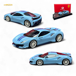 (Pre-Order) Rotating Wheel 488 Pista - Prata Blue - Foshan Show 2025 1:64