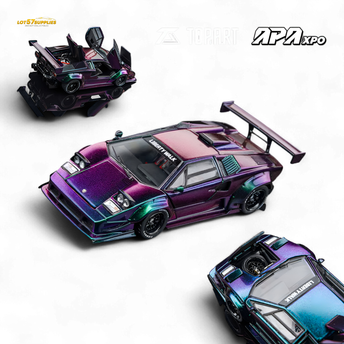 (Pre-Order) Topart Lamborghini Countach Liberty Walk - Chameleon 1:64