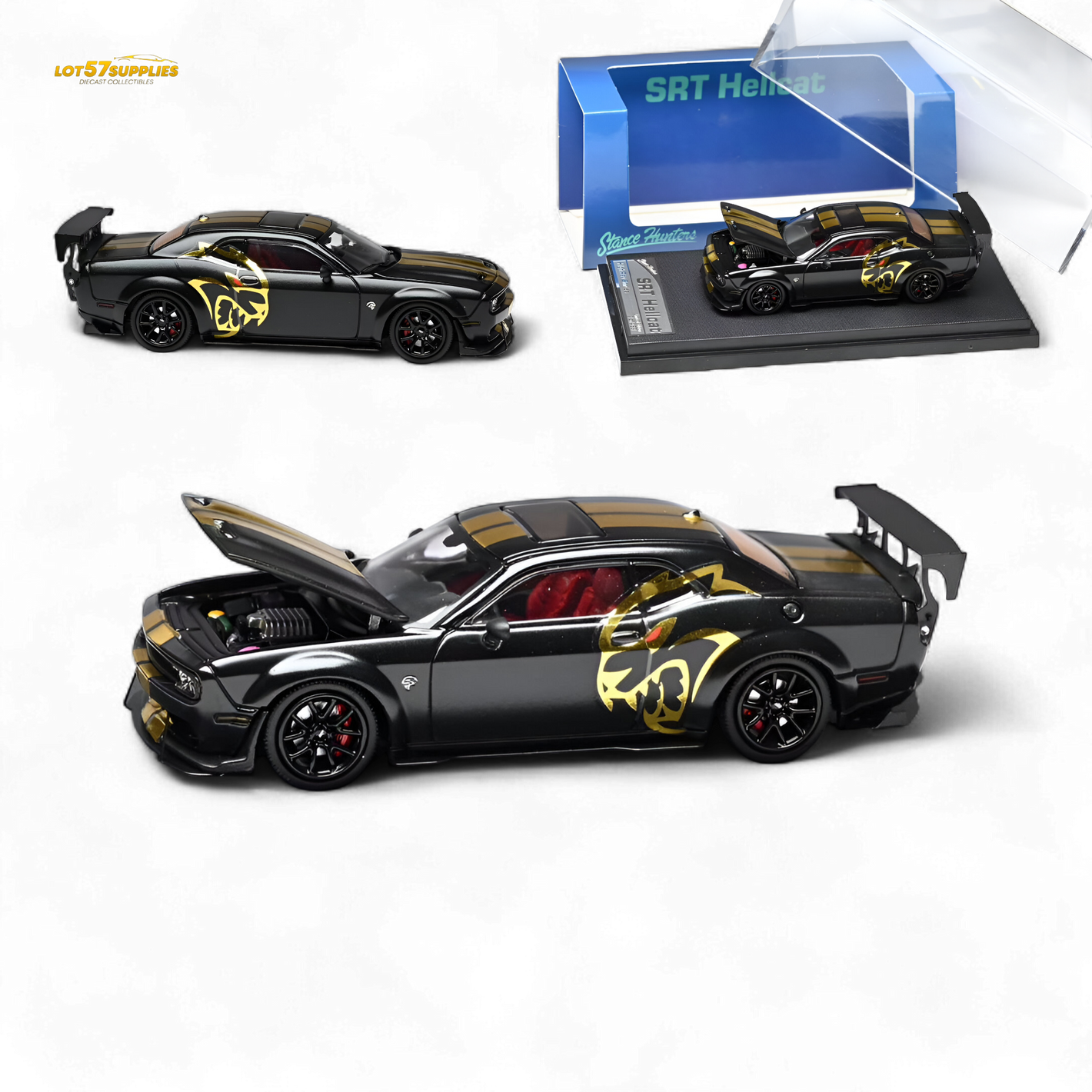 (Pre-Order) Stance Hunters Challenger SRT Hellcat - Midnight Eclipse 1:64