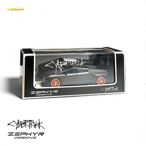 Error404 Tesla Cybertruck Custom Widebody Lowered - Matte Gray 1:64