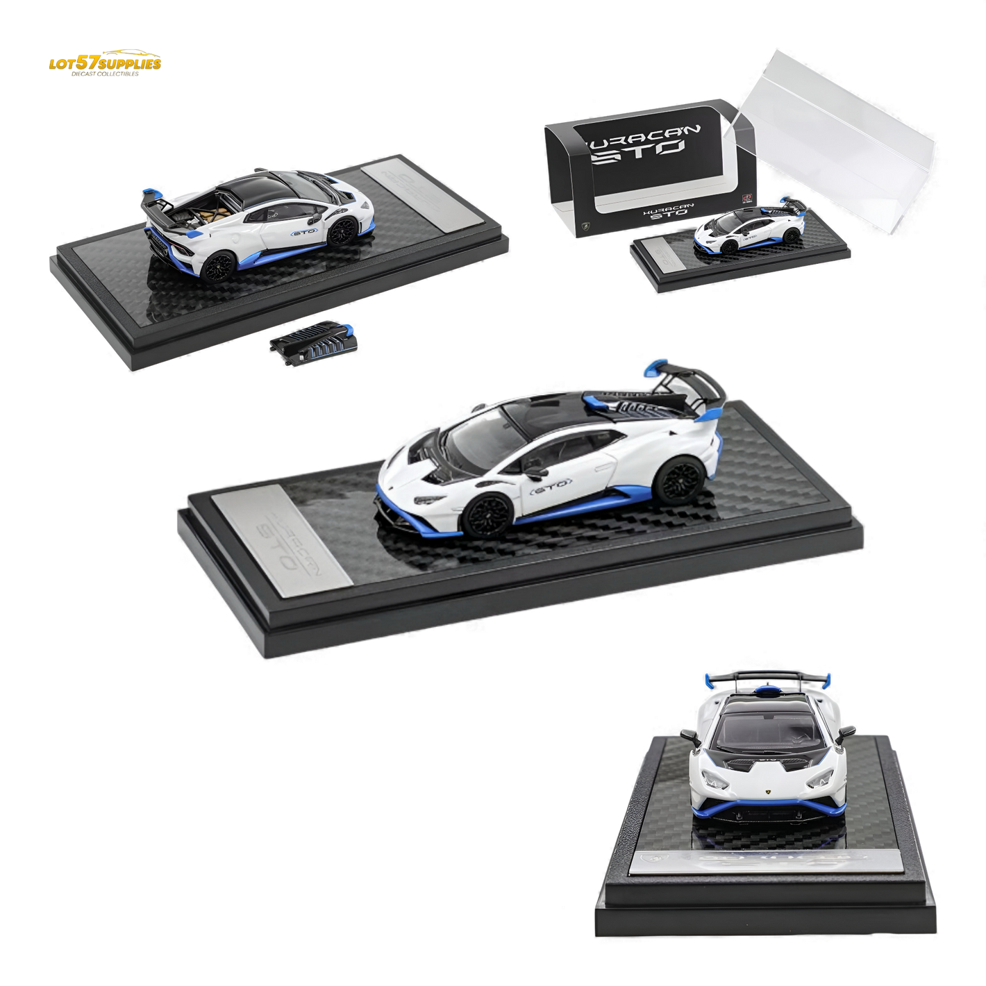 (Pre-Order) LCD Lamborghini Huracan STO - White 1:64