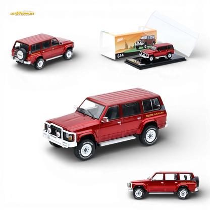 Shadow Pro Nissan Patrol Super Safari Y60 Wine Red 1:64 Diecast Model