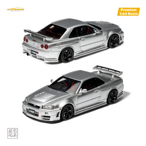 Car's Lounge Skyline GT-R R34 NISMO Z-TUNE - Z-TUNE Silver 1:64