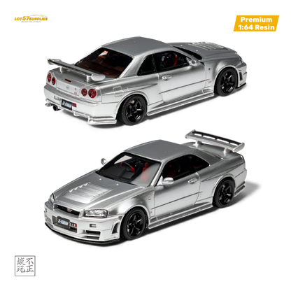 Car's Lounge Skyline GT-R R34 NISMO Z-TUNE - Z-TUNE Silver 1:64