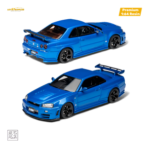 Car's Lounge Skyline GT-R R34 NISMO Z-TUNE - Bayside Blue 1:64