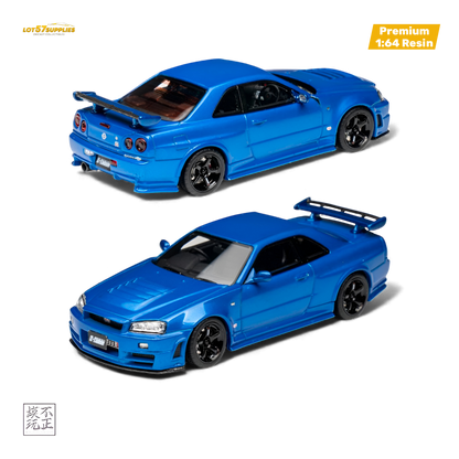 Car's Lounge Skyline GT-R R34 NISMO Z-TUNE - Bayside Blue 1:64