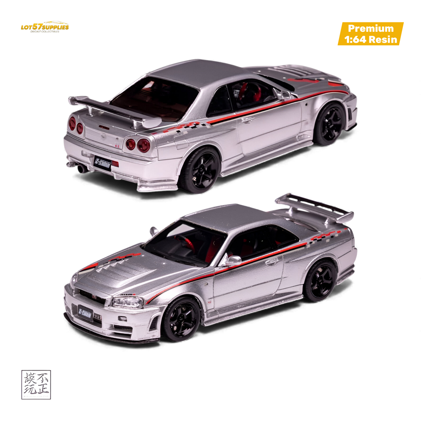 Car's Lounge Skyline GT-R R34 NISMO Z-TUNE - Nismo Edition Silver 1:64