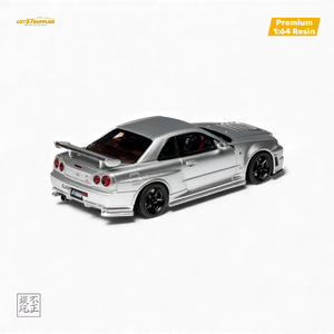 Car's Lounge Skyline GT-R R34 NISMO Z-TUNE - Z-TUNE Silver 1:64