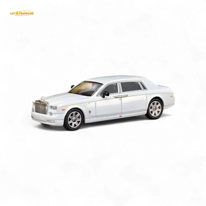White limousine model car on a white background