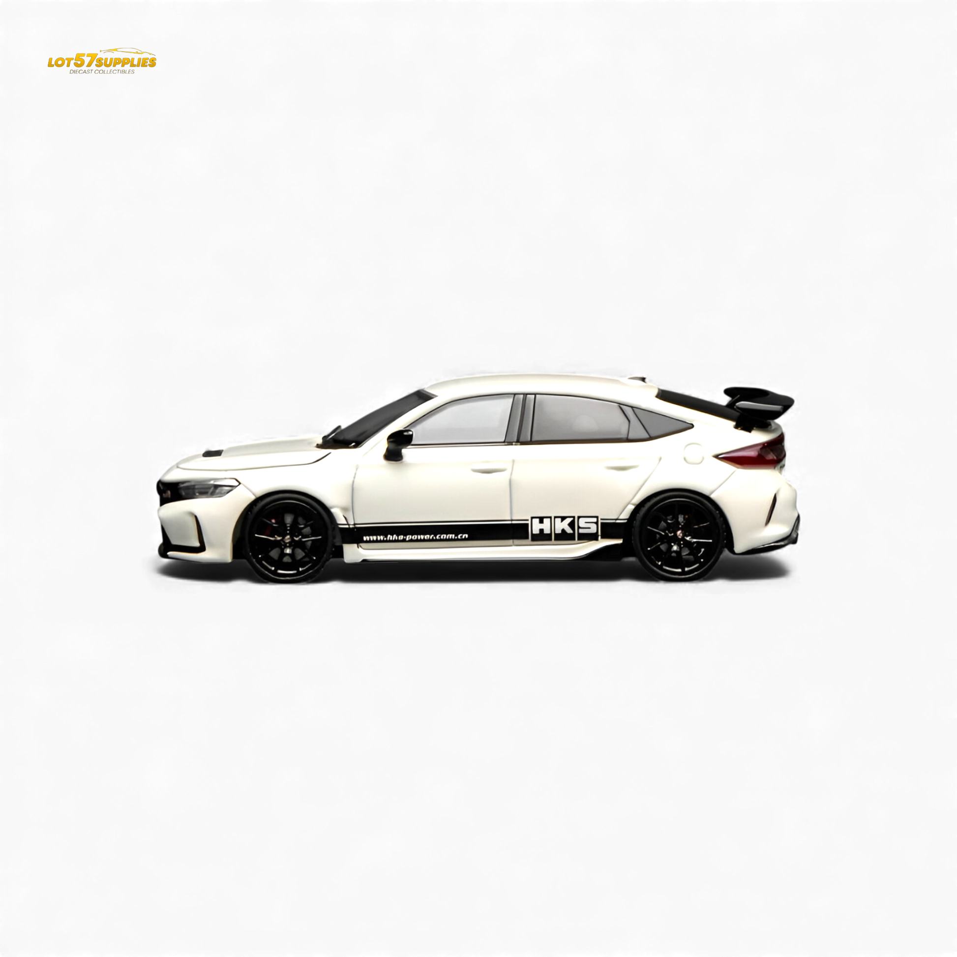 Motorhelix Honda Civic Type R FL5 HKS White 1:64 Diecast Model