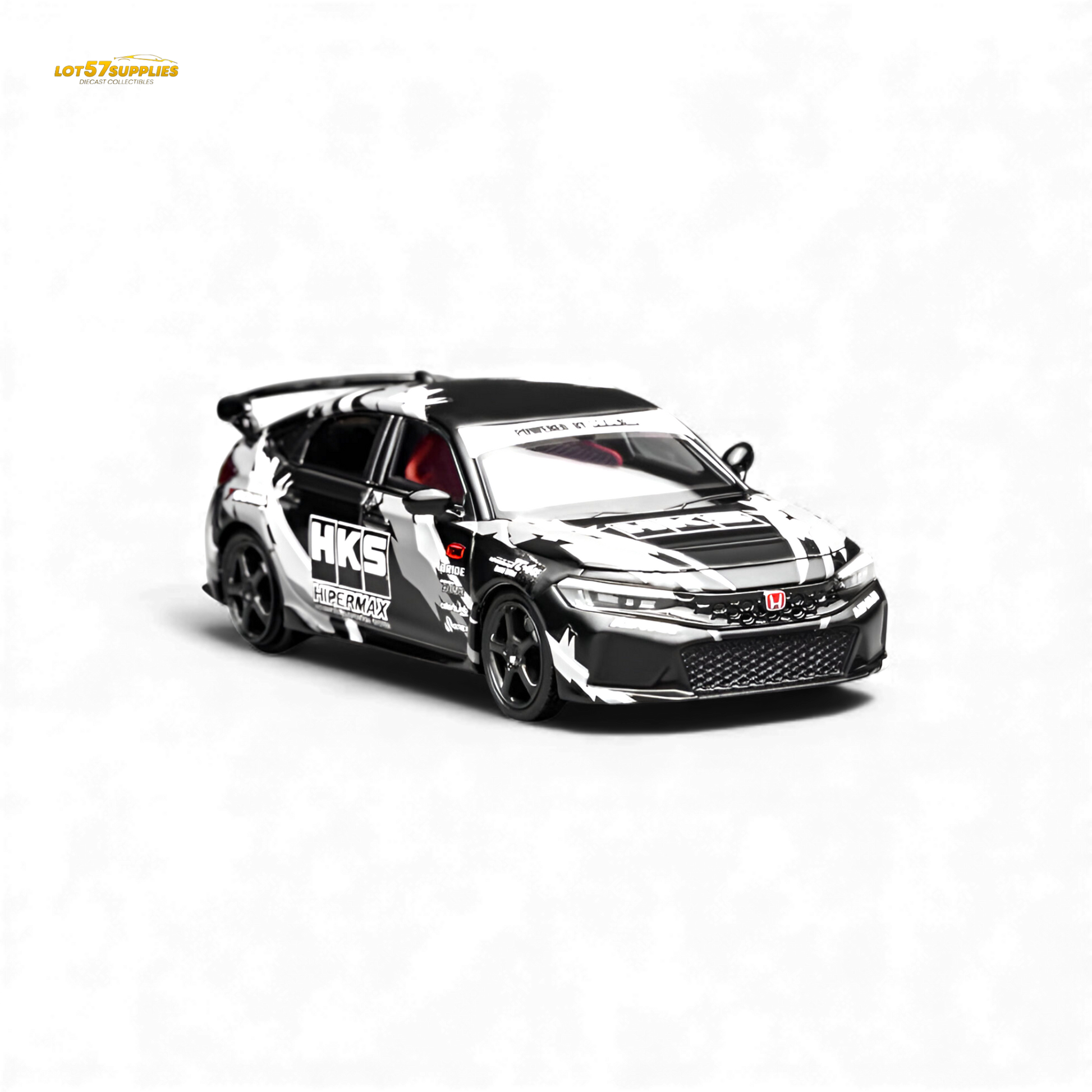 Motorhelix Honda Civic Type R FL5 Black HKS 1:64 Diecast Model