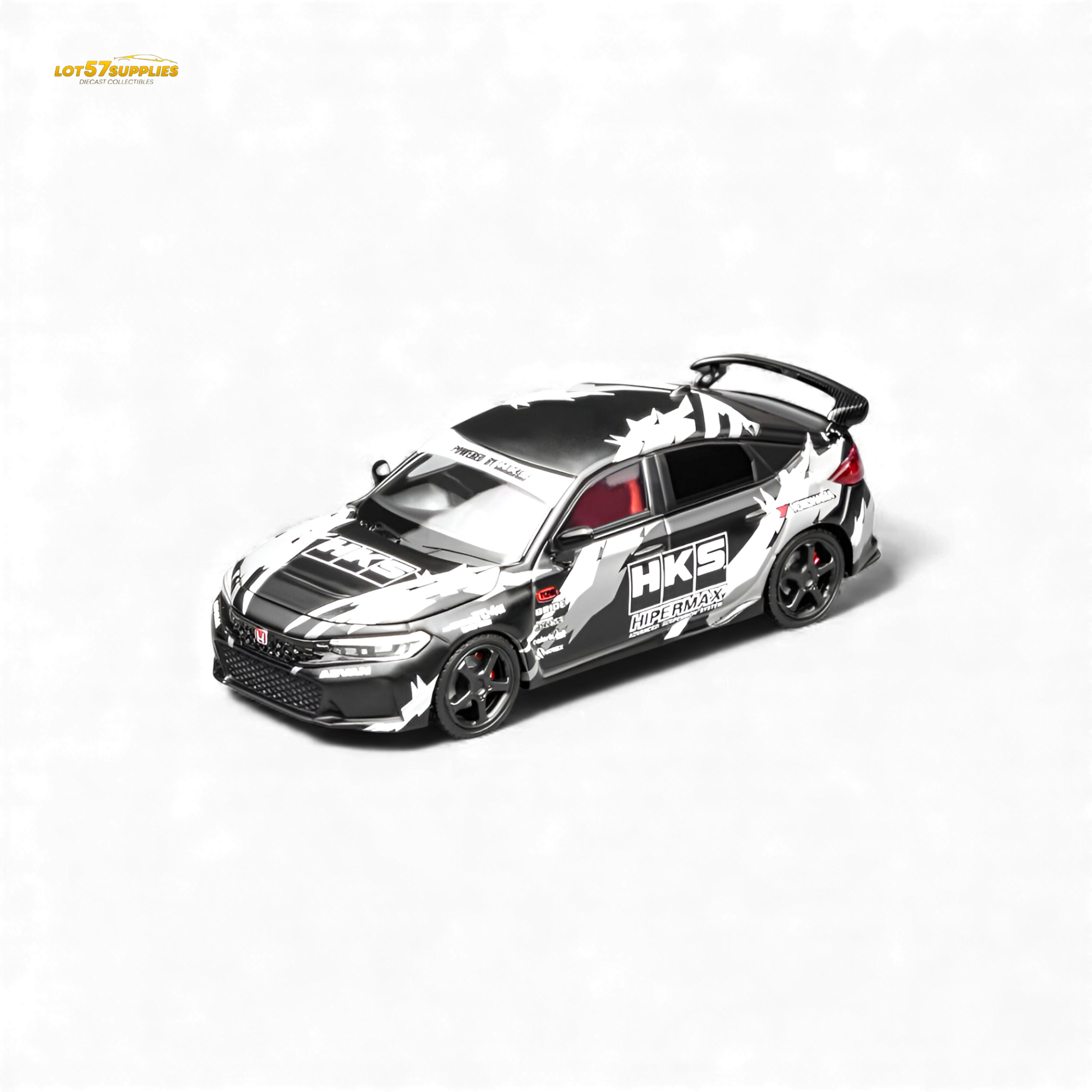 Motorhelix Honda Civic Type R FL5 Black HKS 1:64 Diecast Model