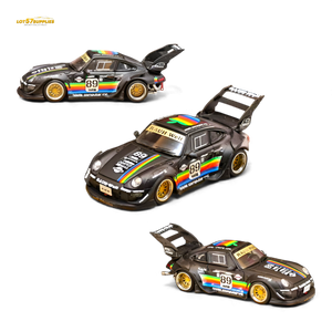 (Pre-Order) Street Weapon RWB 993 - Matte Black Apple Livery - High Tail 1:64