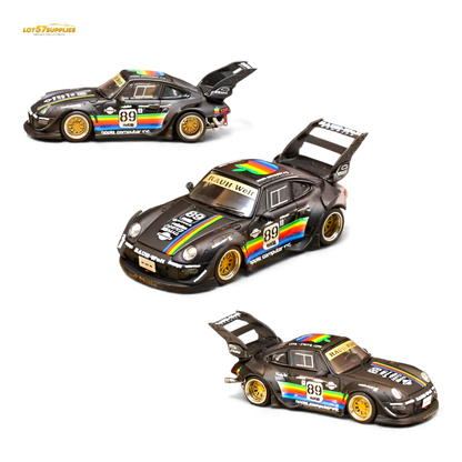 (Pre-Order) Street Weapon RWB 993 - Matte Black Apple Livery - High Tail 1:64