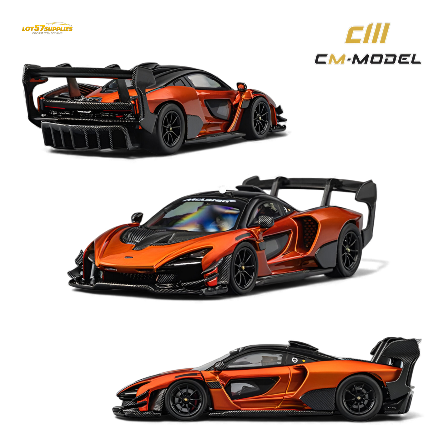 (Pre-Order) CM Model McLaren Senna GTR - Volcano Orange 1:64