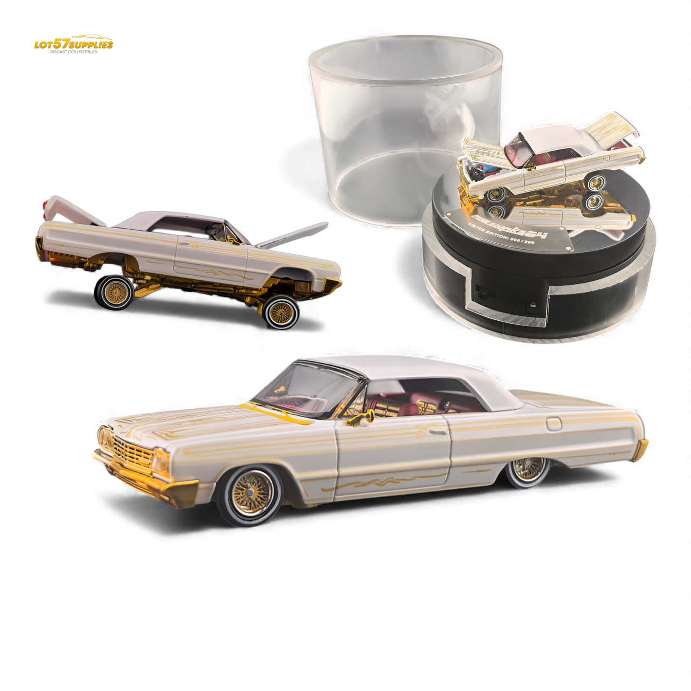 (Pre-Order) Fine Works64 Chevrolet Impala - Metallic Platinum Luxury - 1:64