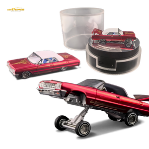 (Pre-Order) Fine Works64 Chevrolet Impala - Transparent Red Luxury - 1:64