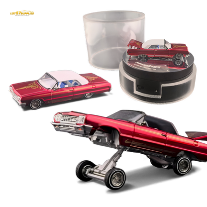 (Pre-Order) Fine Works64 Chevrolet Impala - Transparent Red Luxury - 1:64