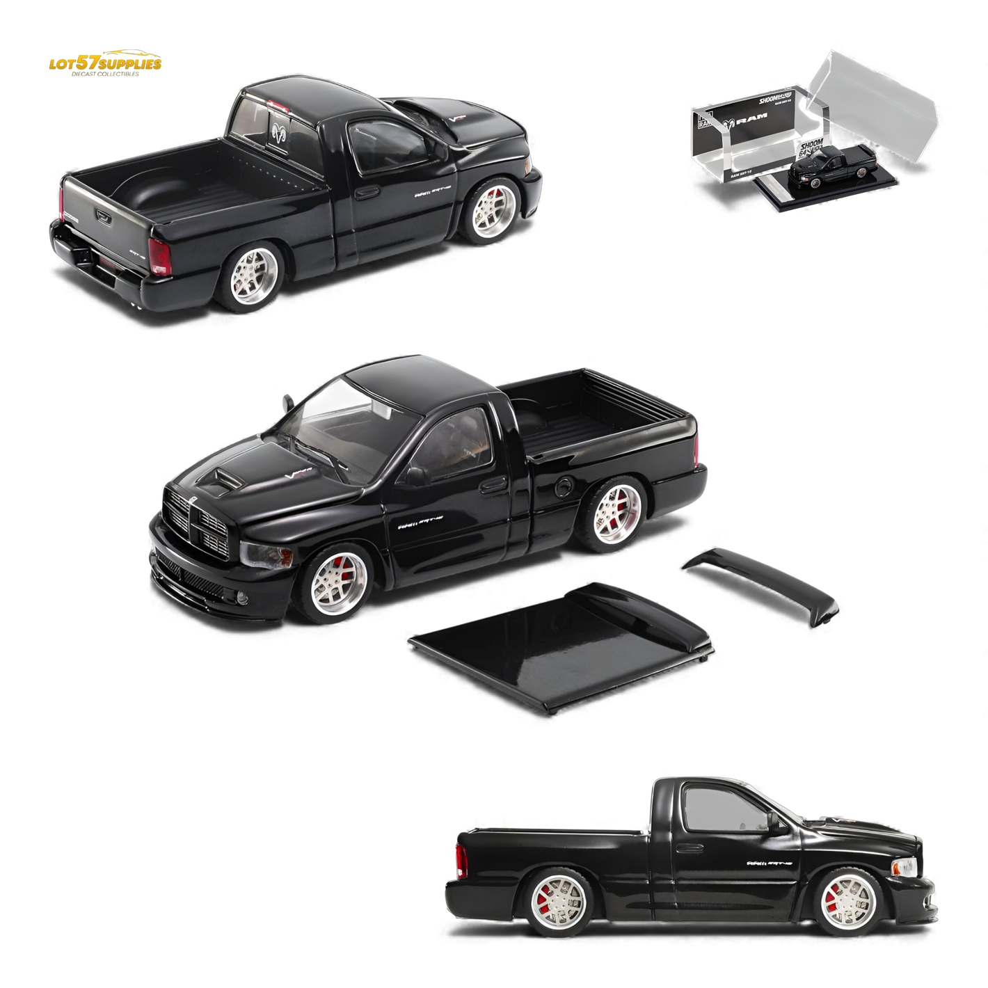 (Pre-Order) GCD Dodge RAM SRT-10 - Black (LHD) 1:64