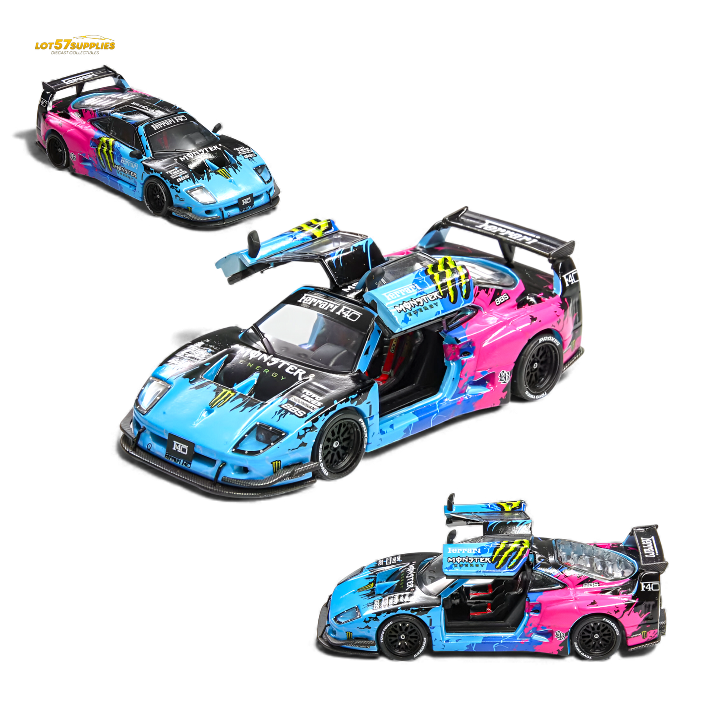 (Pre-Order) Demon King Auto F40 LB-Works Wide-Body - Monster Livery 1:64