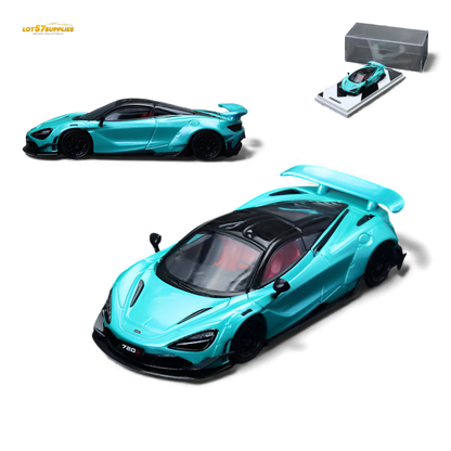 SC McLaren 720S Cyan Blue 1:64 Diecast Model