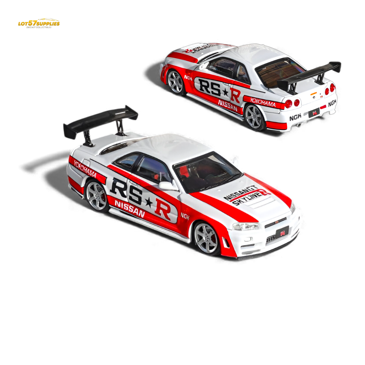 Fuji Nissan Skyline R34 GT-R Nismo Z-Tune White 1:64 Diecast Model