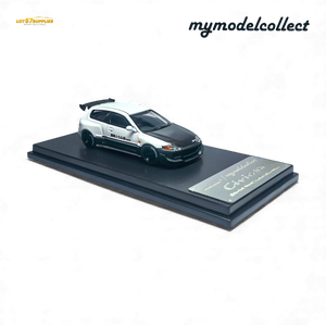(Pre-Order) MC Civic EG6 - Fujiwara Tofu Shop White Carbon 1:64