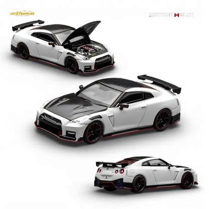 (Pre-Order) Motorhelix Nissan GT-R NISMO R35 Special Edition 2022 - Brilliant White Pearl 1:64