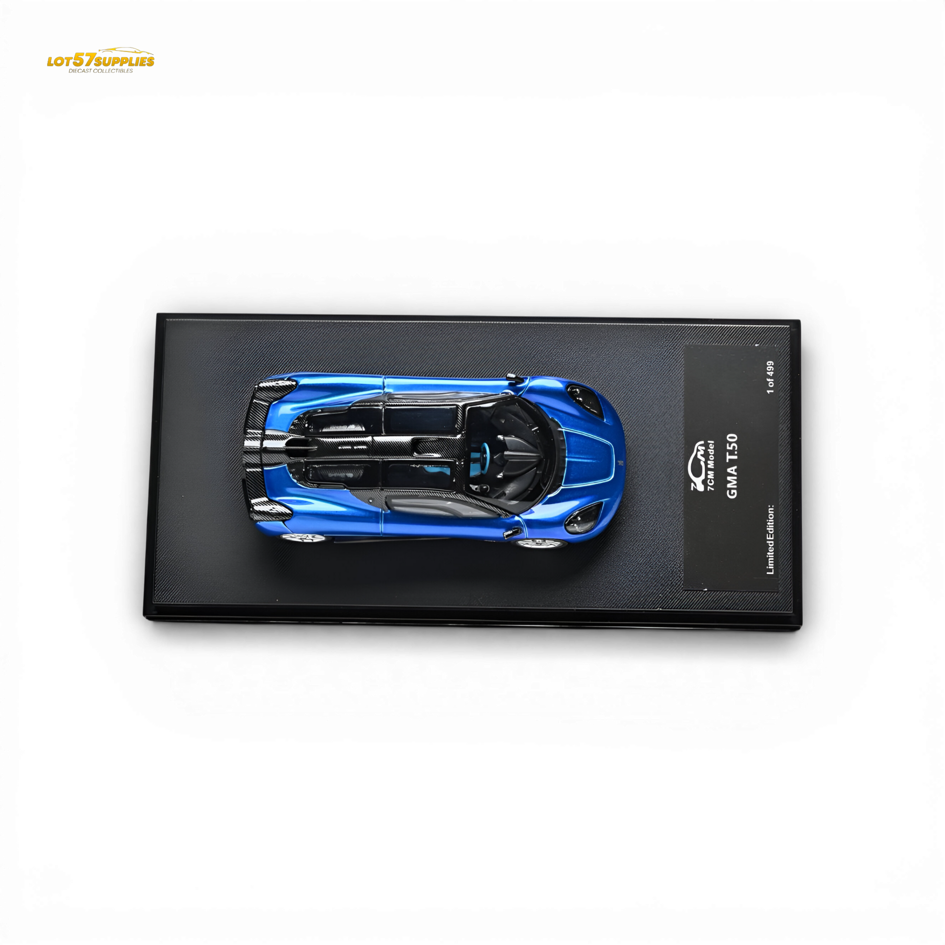 7cm Model Gordon Murray Automotive T.50 Ice Blue 1:64 Diecast Model