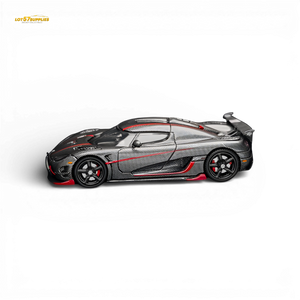 TPC Koenigsegg Agera RS Carbon Fiber Red Stripe 1:64 Diecast Model