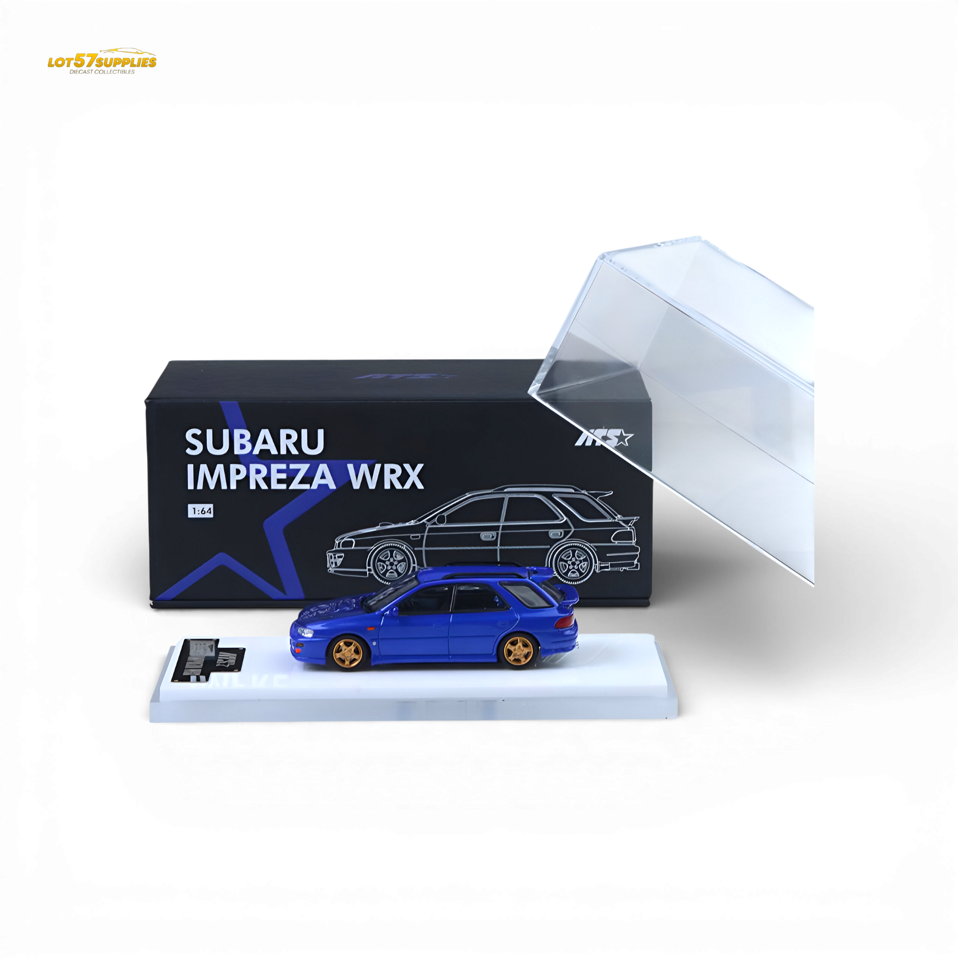 ATS Subaru Impreza WRX Metallic Blue 1:64 Diecast Model