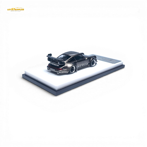 MC Porsche RWB964 High Wing Chrome Pearl Gray 1:64 Diecast Model