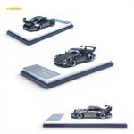 MC Porsche RWB964 High Wing Chrome Pearl Gray 1:64 Diecast Model