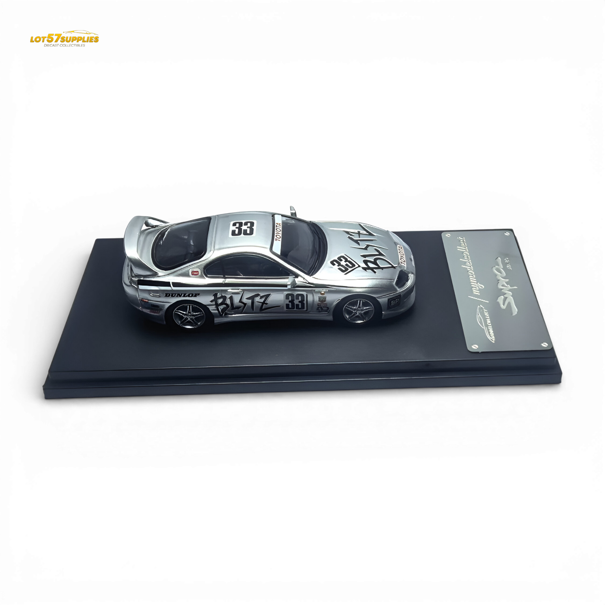 MC Toyota Supra JZA80 Silver BLiTZ Livery 1:64 Diecast Model